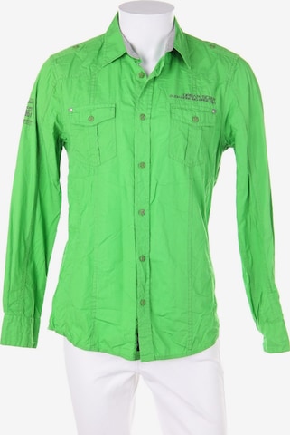 MUCH MORE Button Up Shirt in S in Green: front