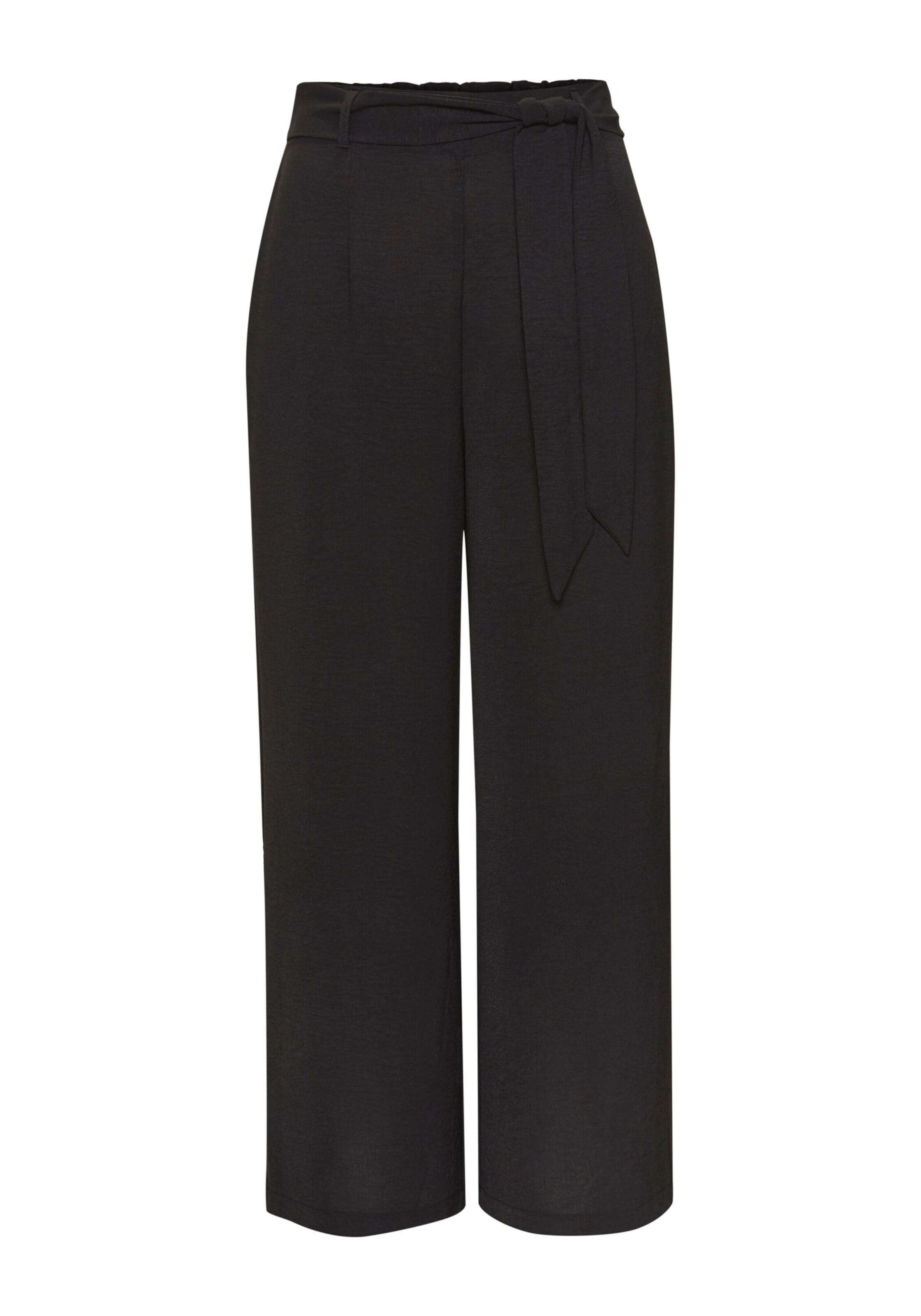 VIVANCE Wide Leg Housut värissä musta: etupuoli