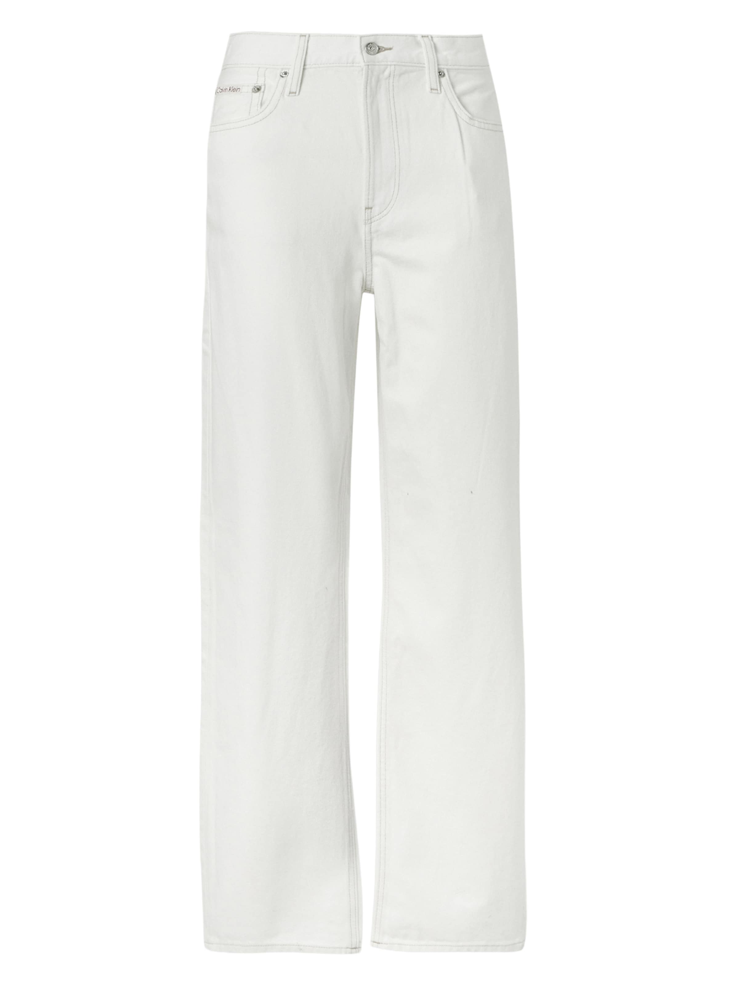 Barrel Jeans de la Calvin Klein Jeans pe alb: față