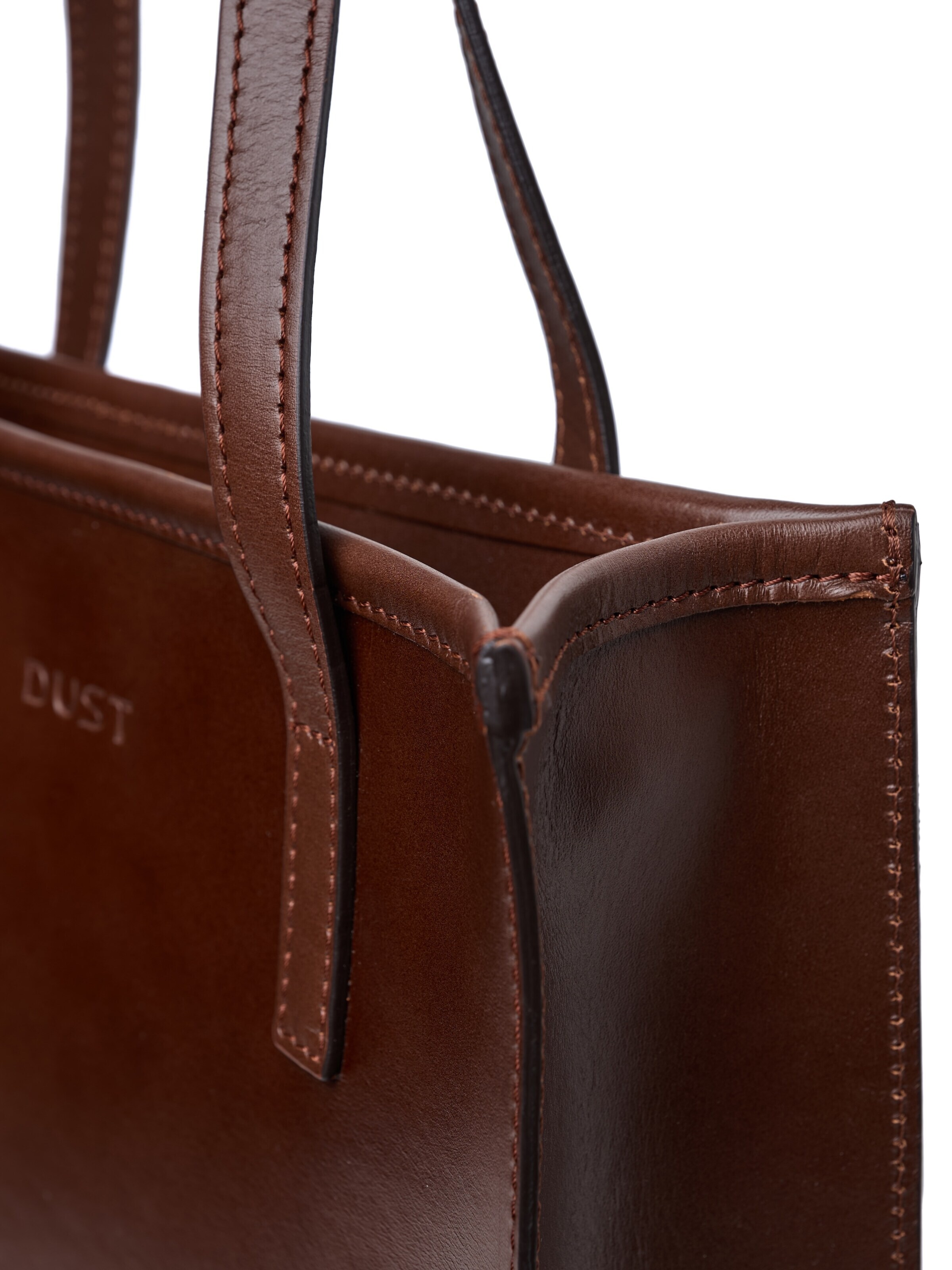 Shopper 'Leather Tote Dark Brown The Hamptons Collections' di THE DUST COMPANY in marrone