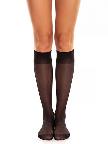 GLAMORY - Calcetines hasta la rodilla 'Fit 20 extraweite Kniestrümpfe' en negro