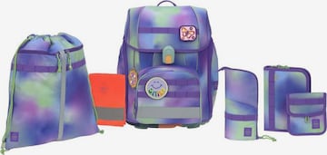 LÄSSIG Backpack 'Boxy' in Purple: front