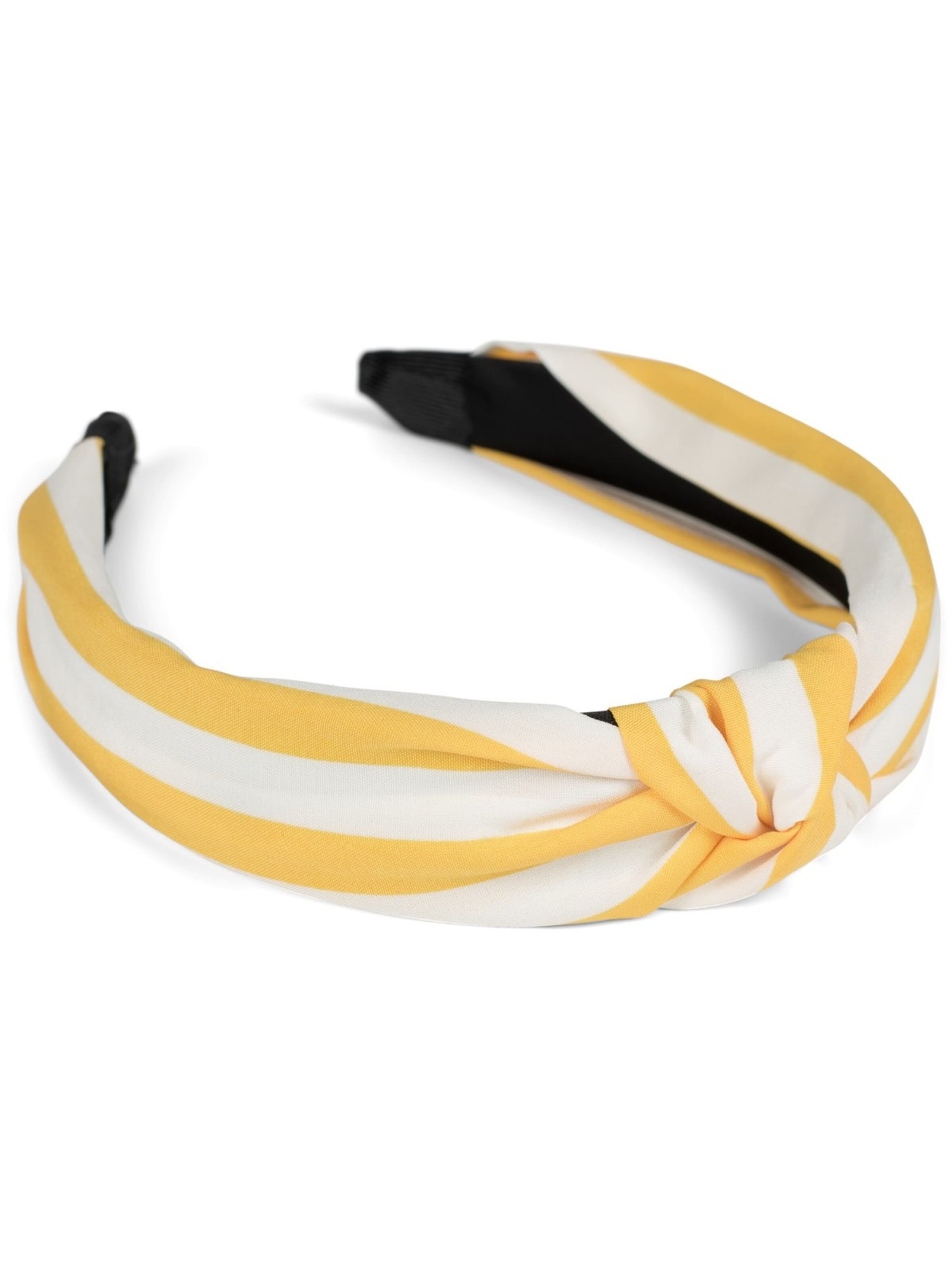 styleBREAKER Hair Jewelry 'Haarreif mit Streifen Muster' in Yellow: front