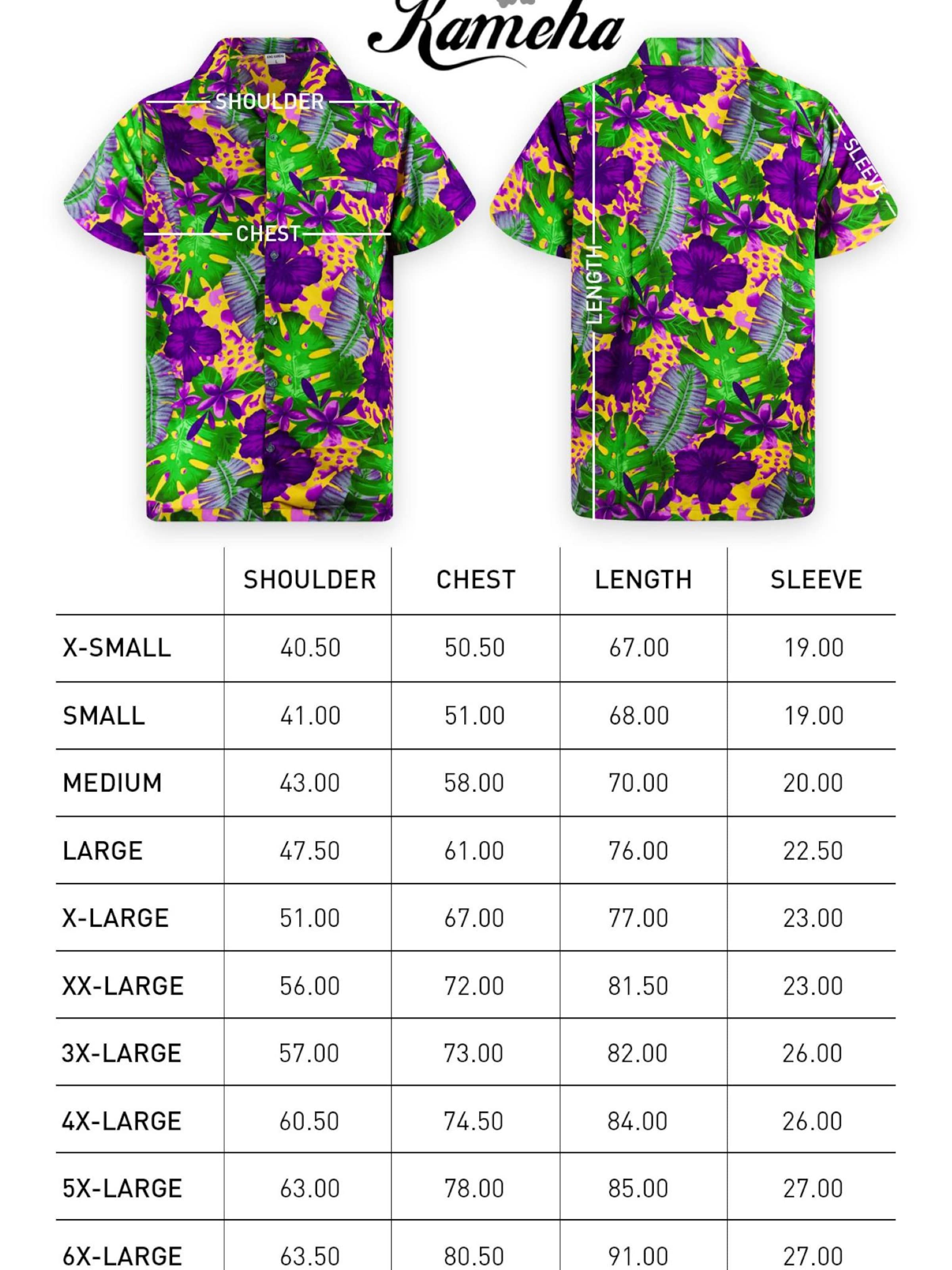 King Kameha Shirt 'Green Purple Flower' in Oranje