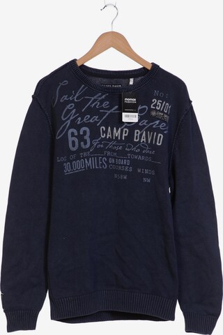 CAMP DAVID Sweater & Cardigan in XL in Blue: front