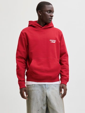 JACK & JONES Sweatshirt 'JORNORREBRO' i röd: framsida