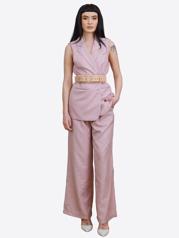 Haute Cuir Riem 'Double Buckle' in Beige