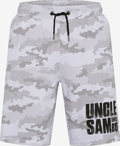 UNCLE SAM Shorts in stone / schwarz / weiß, Produktansicht