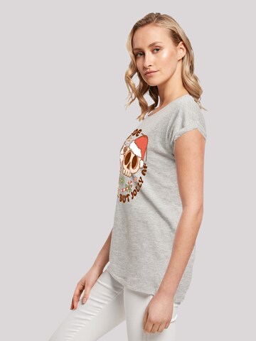 T-shirt 'Dead inside but jolly AF Christmas' F4NT4STIC en gris