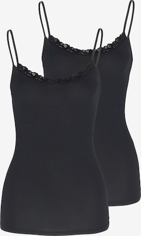 Nina von C. Unterhemd 'Cosy' in Schwarz: Vorderseite