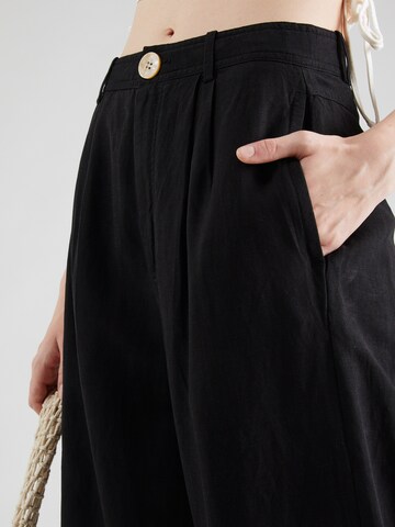 Wide leg Pantaloni con pieghe di & Other Stories in nero