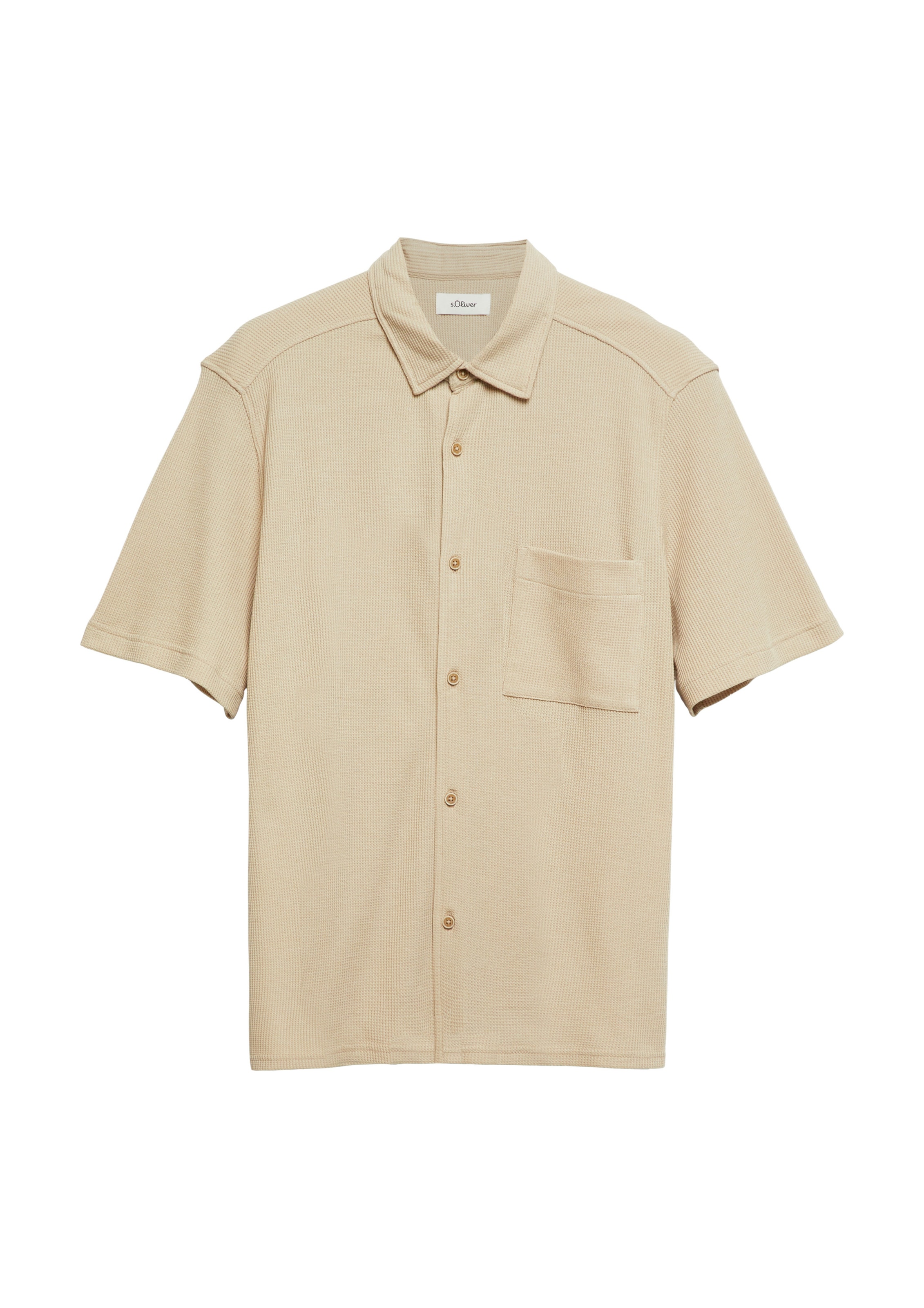 s.Oliver Button Up Shirt in XXXL in Beige, Item view