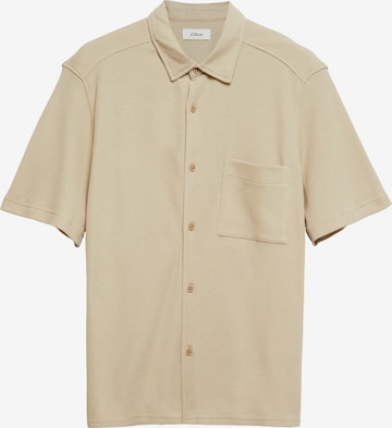 Fit confort Chemise s.Oliver en beige : devant