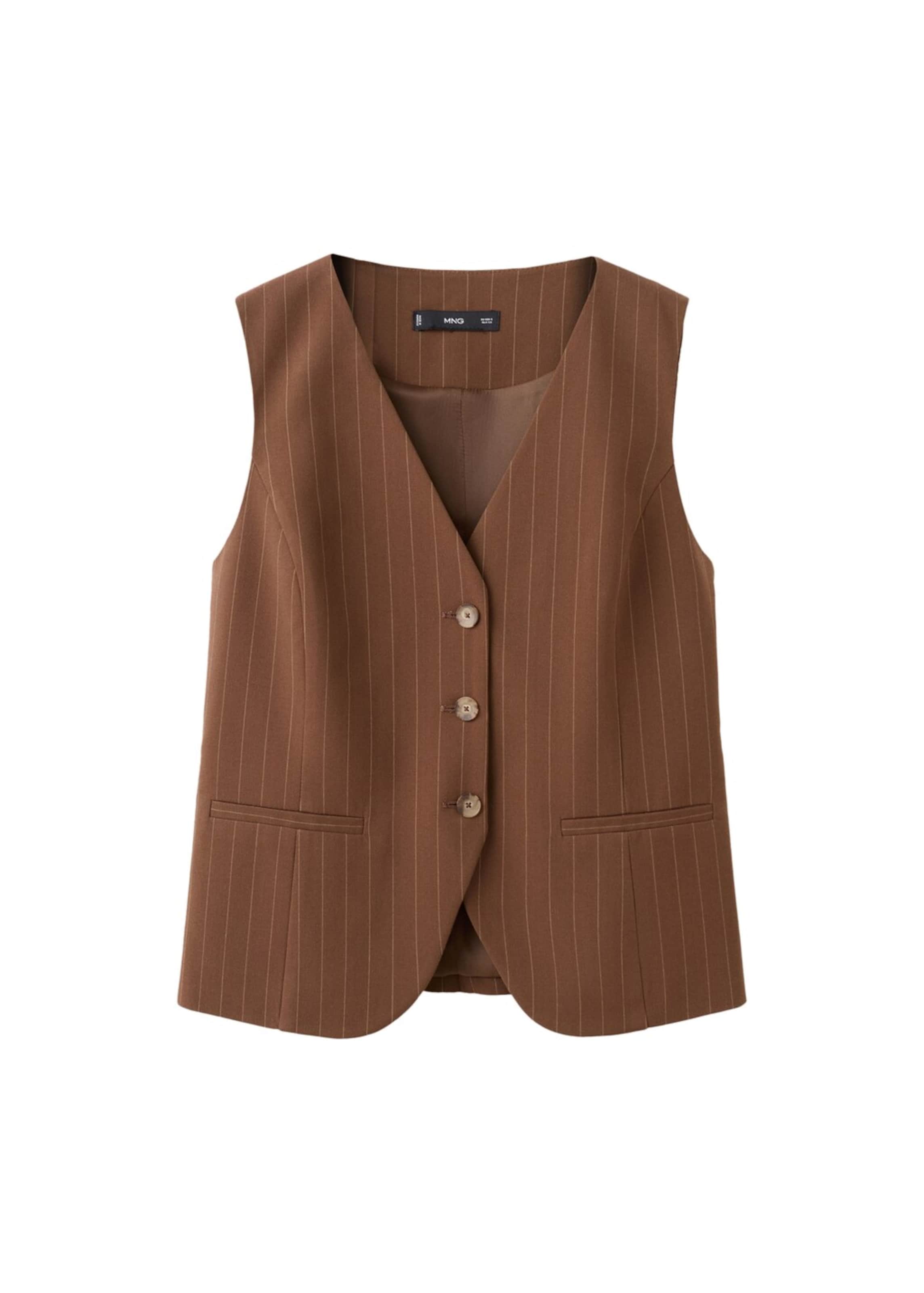 MANGO Weste 'Melon-W' in Braun: Vorderseite