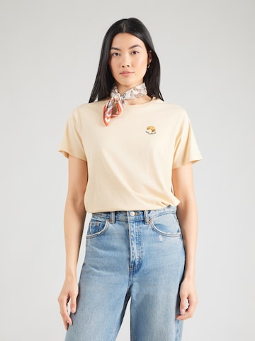 Tricou 'Daily Plaisir' de la Iriedaily pe bej: față