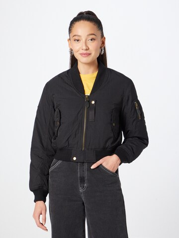 Superdry - Chaqueta de entretiempo en negro: frente