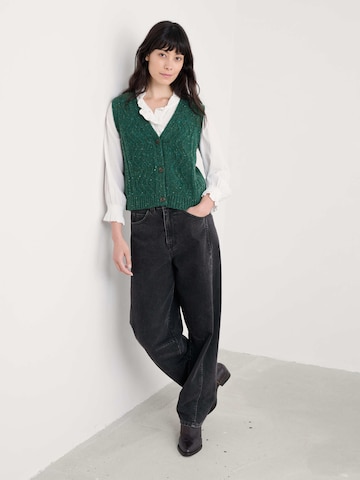 Seasalt Cornwall Bodywarmer 'Pendouer' in Groen: voorkant