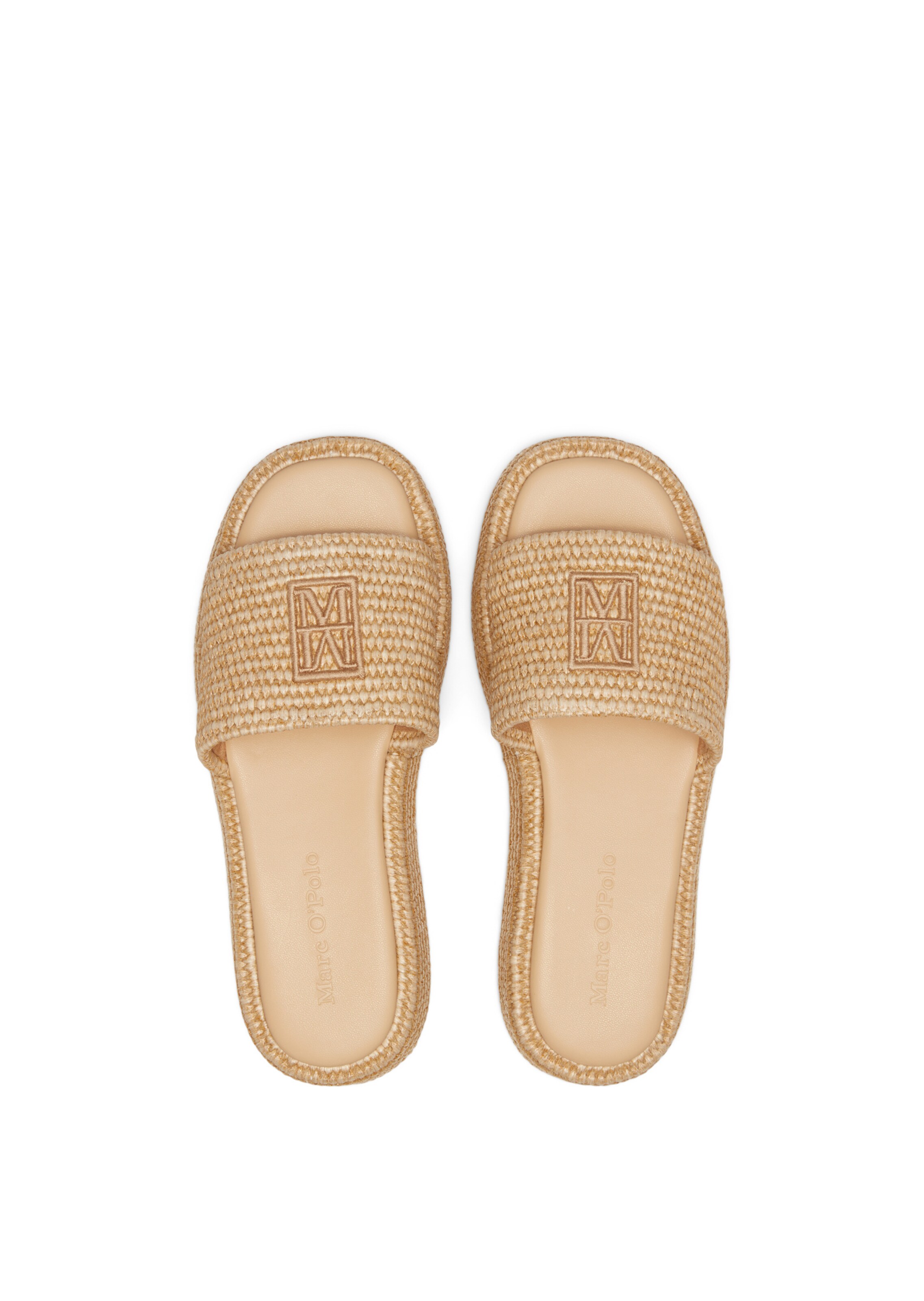 Marc O'Polo Pantolette 'in Bastoptik' in Beige