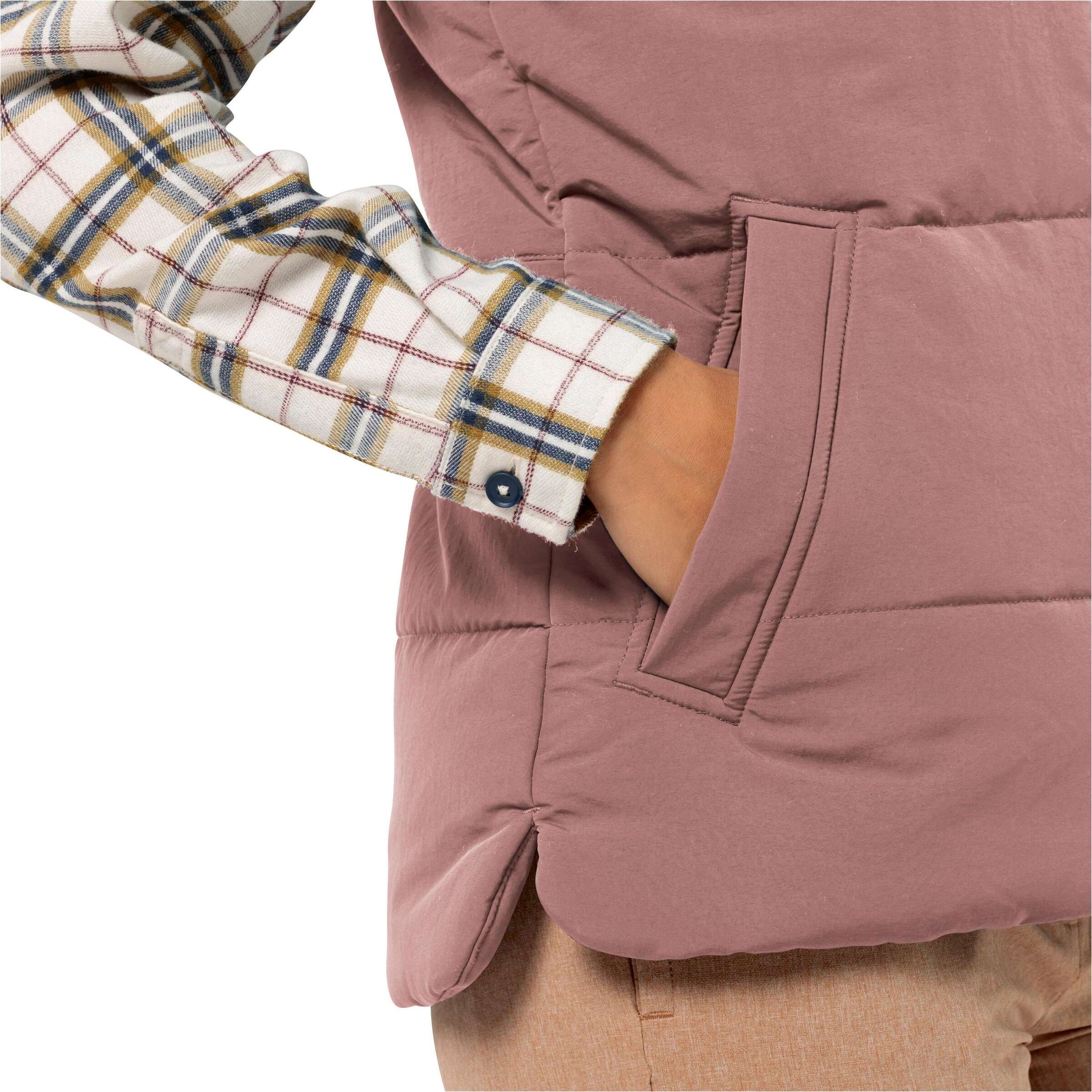 JACK WOLFSKIN Sports vest 'White Frost' in Pink