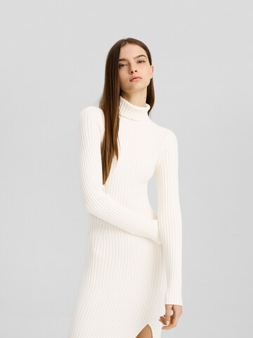 Bershka Knitted dress in Beige