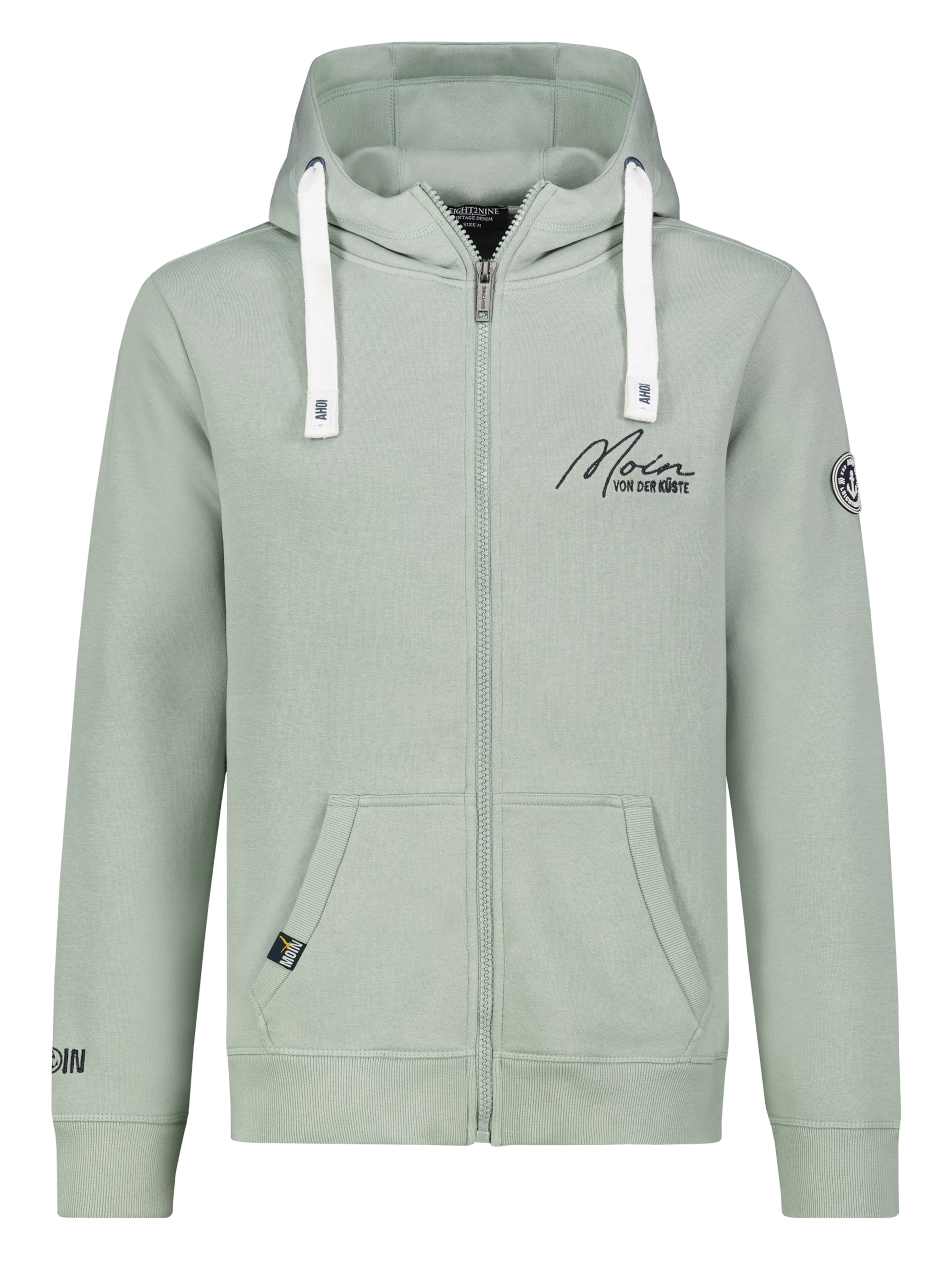 Eight2Nine Sweatvest in Groen: voorkant