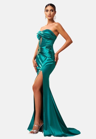 Moda Minx Abendkleid 'Daisy Long Slit Dress' in Grün