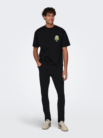 Only & Sons - Skinny Vaquero 'WARP' en negro