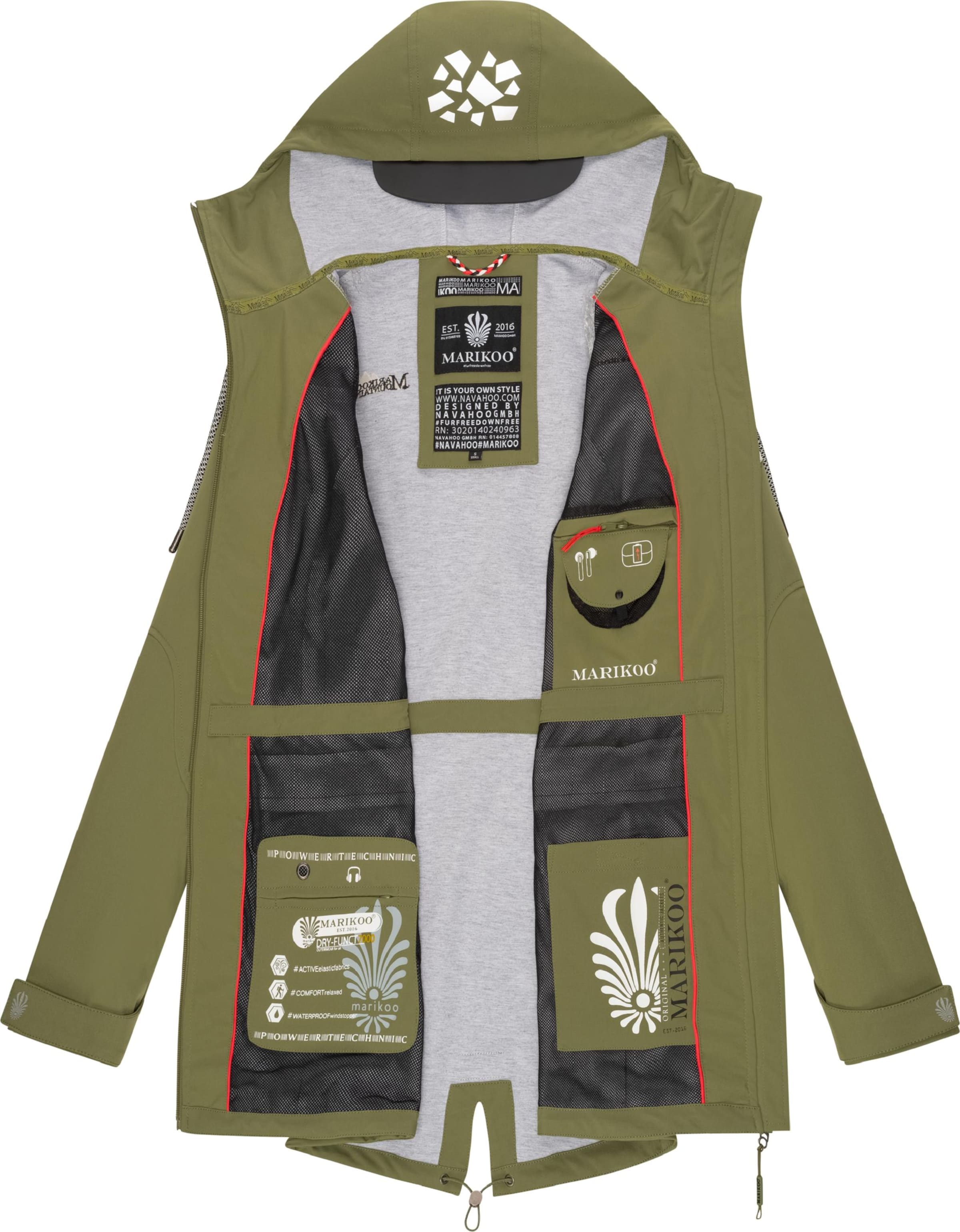 Geacă funcțională 'Ulissaa' de la MARIKOO pe verde