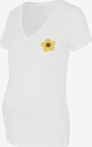 MAMALICIOUS Shirt 'Sunflower' in White: front