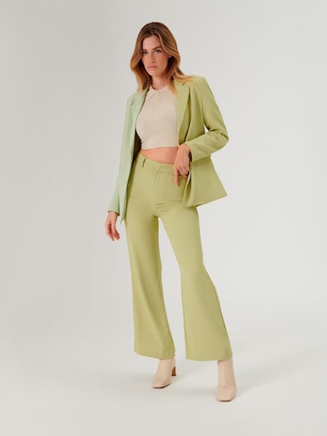 ABOUT YOU x Swalina&Linus Boot cut Pants 'Luca' in Green