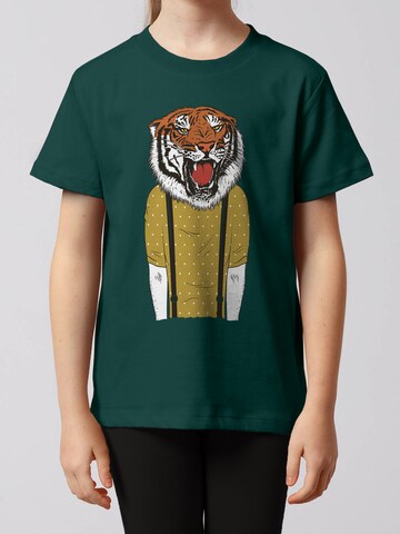 watabout.kids Shirt 'Tiger Head' in Green