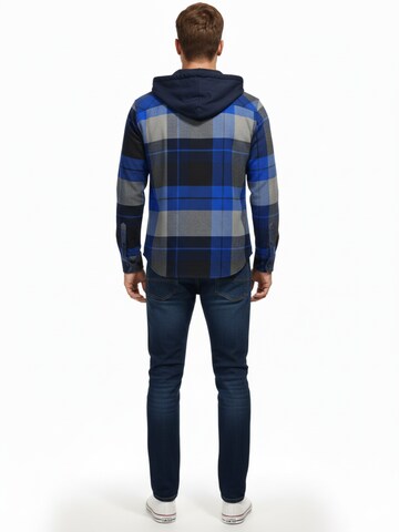 Radwa Regular fit Button Up Shirt in Blue