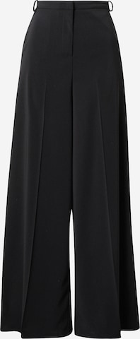 PATRIZIA PEPE Wide leg Pleated Pants in Black: front