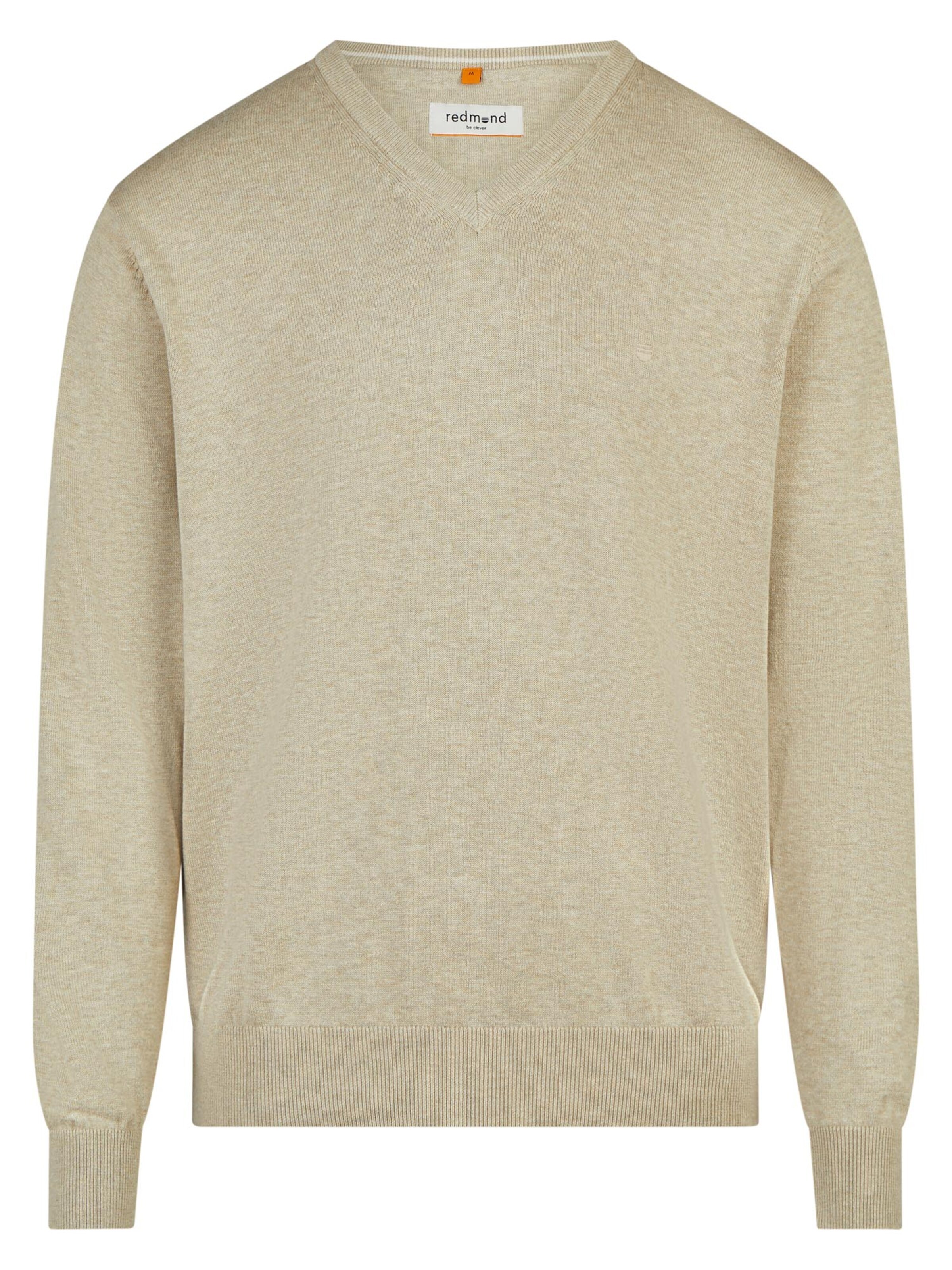 redmond Pullover 'Basic'‌‌ in Beige: Vorderseite