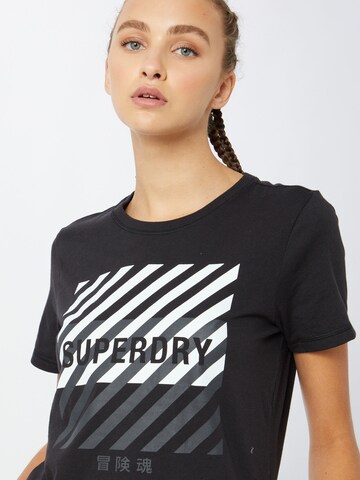 Superdry Funkcionalna majica | črna barva