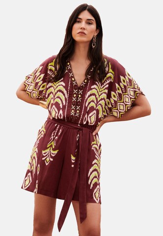 love & roses Jumpsuit in Brown: front