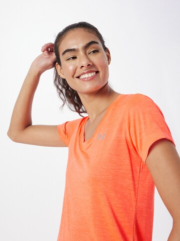 UNDER ARMOUR Λειτουργικό μπλουζάκι 'Twist' σε πορτοκαλί
