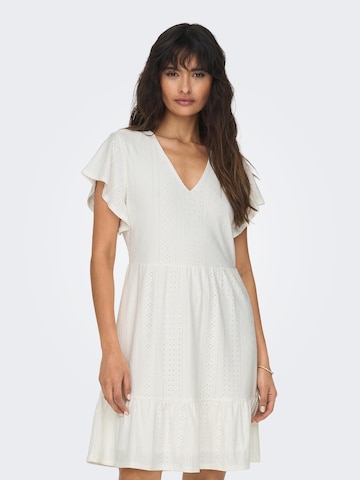 ONLY - Vestido 'Sandra' em branco: frente