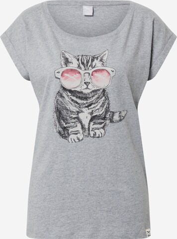 T-shirt 'Iriecat' Iriedaily en gris : devant