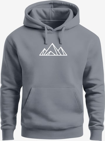 Neverless Sweatshirt 'Berg Polygon' in Grau: Vorderseite
