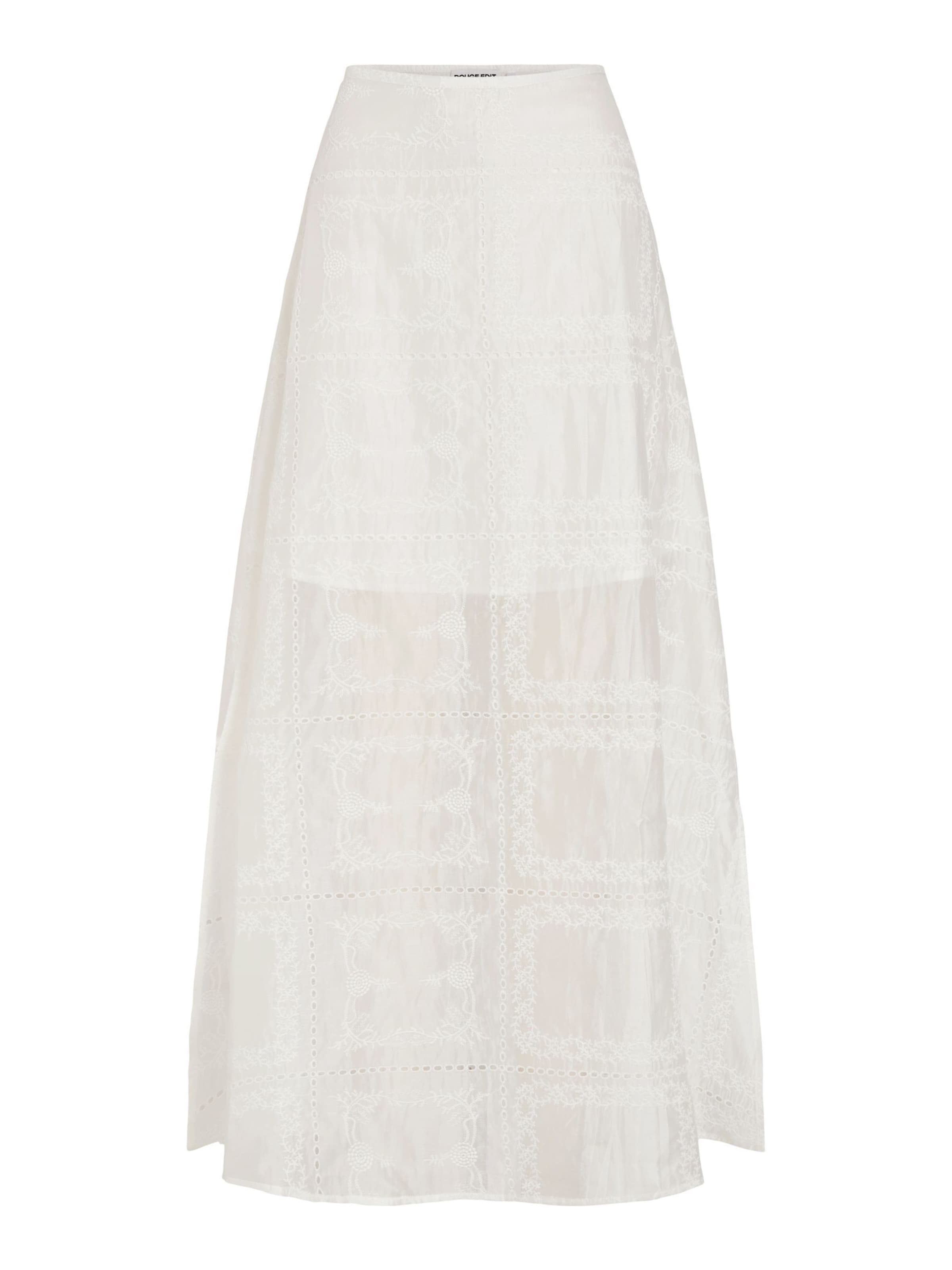 Jupe ROUGE EDIT en blanc : devant