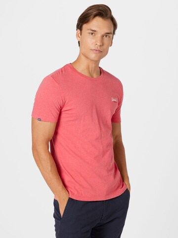 Superdry Tapered Shirt in Orange: front