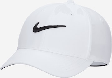 NIKE Athletic Cap in White: front