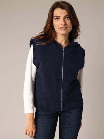 Deeluxe Gebreid vest 'Selinda' in Blauw: voorkant