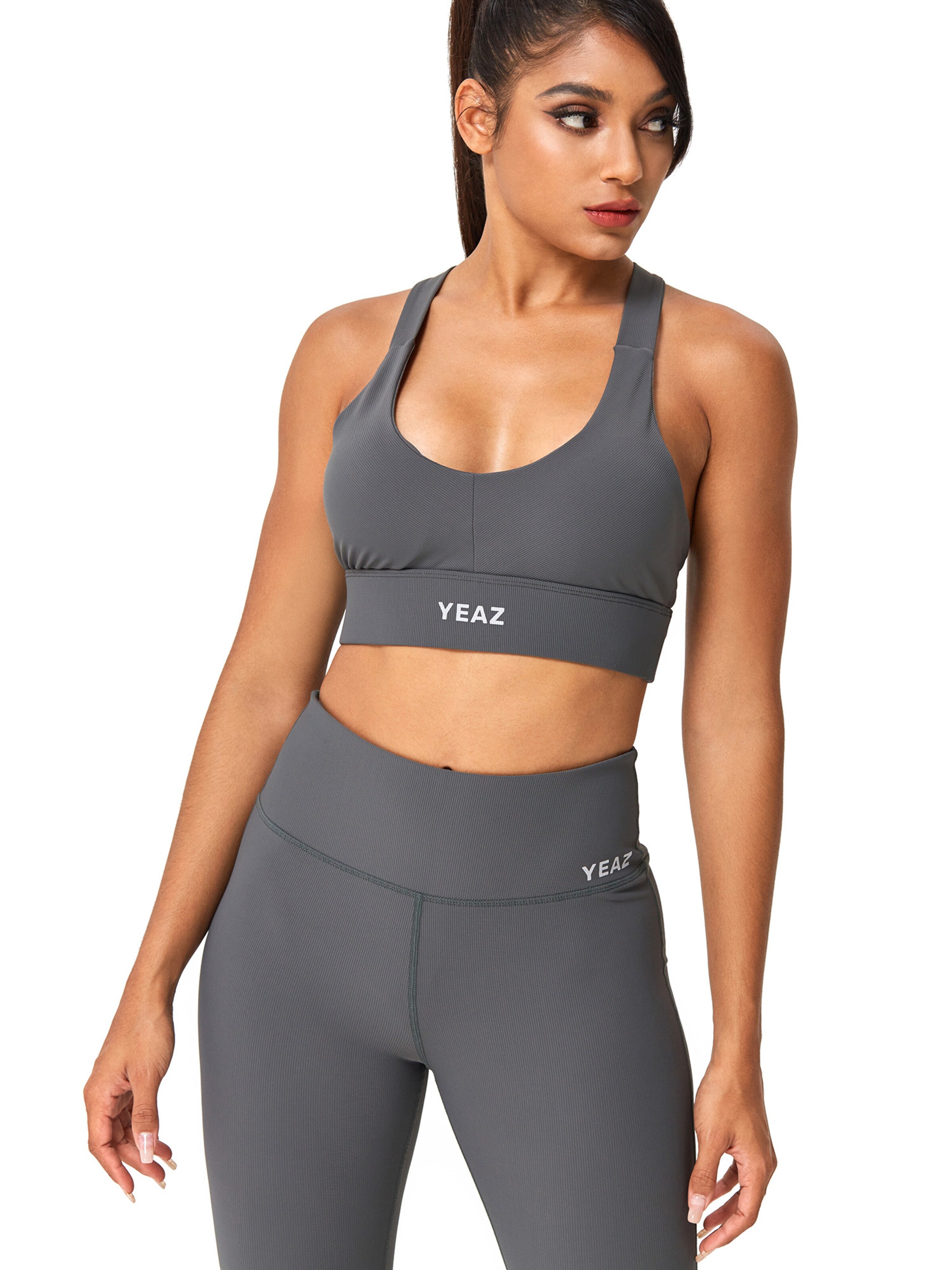 YEAZ Скинни Спортивные штаны в Серый