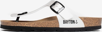 Bayton T-Bar Sandals 'Mercure' in White: front