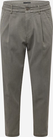 DRYKORN Regular Pleat-Front Pants 'Chasy' in Grey: front