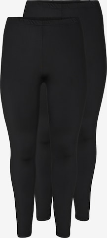 Zizzi Skinny Leggings - fekete: elől