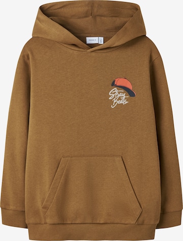 NAME IT Sweatshirt 'NKMNOPAL' in Brown: front