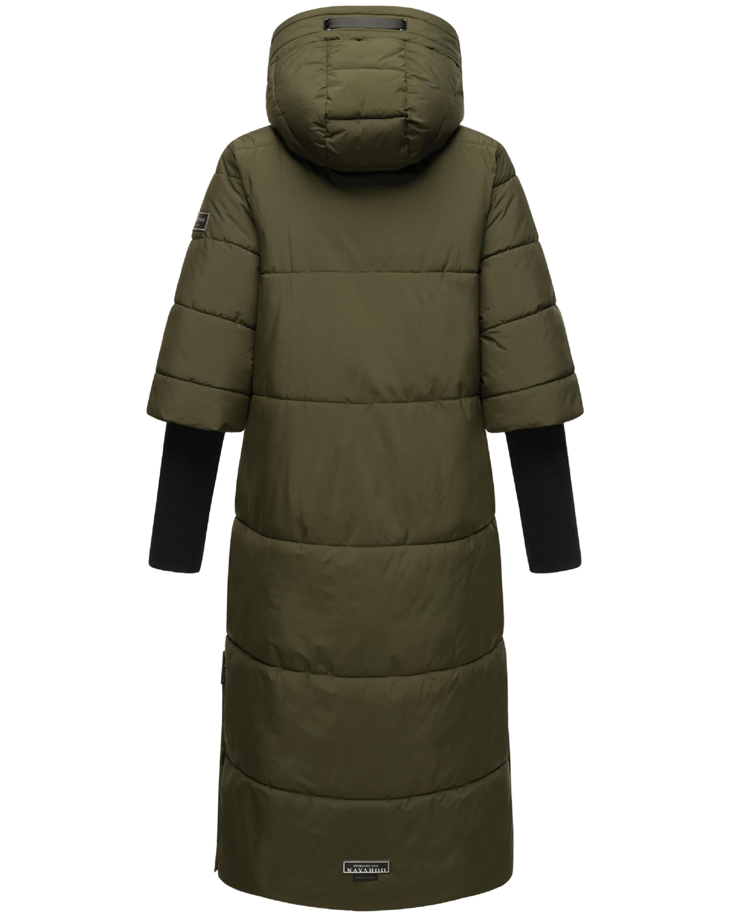 NAVAHOO Płaszcz zimowy 'Ciao Miau XIV' w kolorze zielony